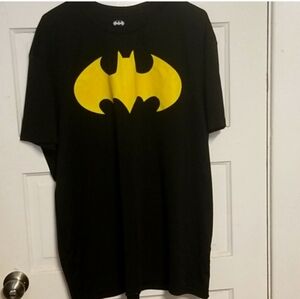 DC Comics Black Tee with White Batman Logo